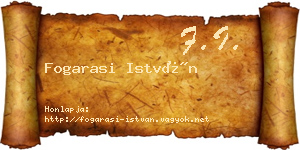 Fogarasi István névjegykártya