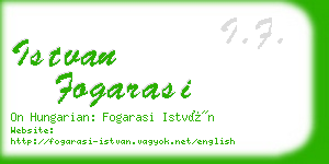istvan fogarasi business card
